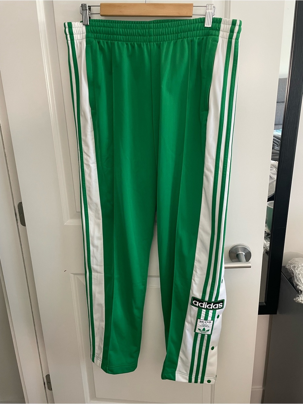 adidas Bright Green Drawstring Adibreak Track Pants
